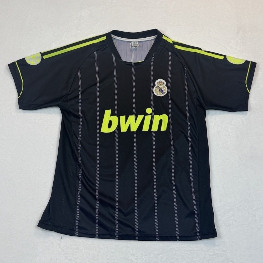 Real Madrid Black & Green Soccer Jersey‎ Size Large